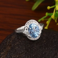 Bague Aigue-marine 925 Argent