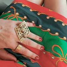 Bague upcyclée Art Nouveau