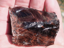 GROS BLOC d' OBSIDIENNE ACAJOU