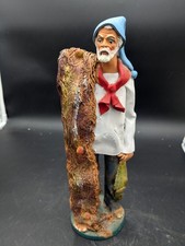 Ancien grand santon pêcheur