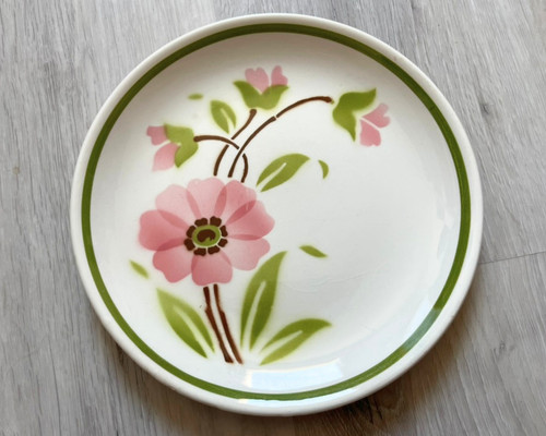 Floral dessert plate vintage - floral,