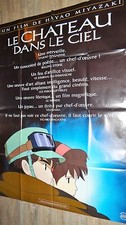 hayao miyazaki  LE CHATEAU DANS LE CIEL !  affiche manga , japon bd dessin 