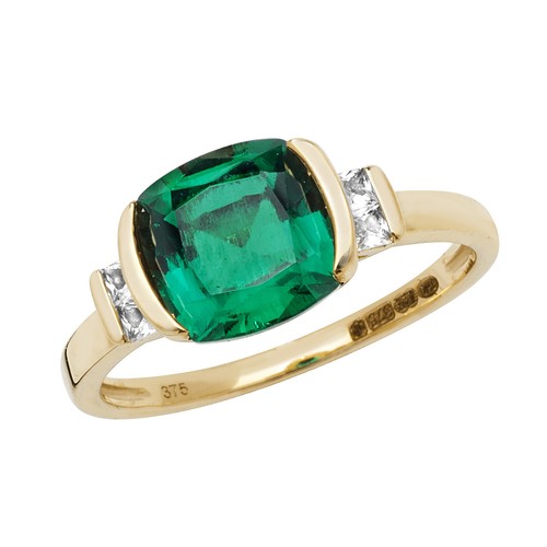 Bague solitaire jaune 9 - or,
