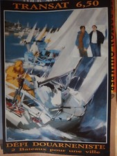 Fanch MOAL affiche "Transat defi Douarnenez" signée non pliée