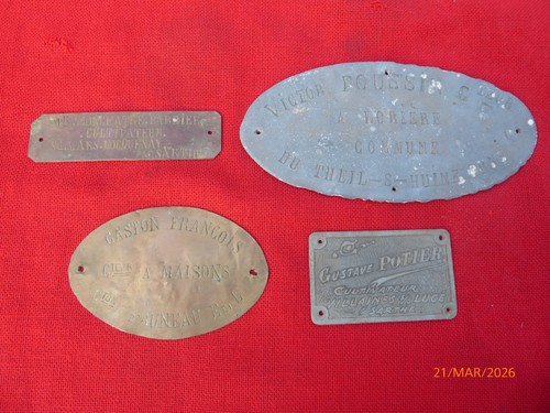 Lot plaque de cultivateur - plaque,