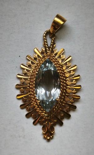 Pendentif jaune aigue - jaune,