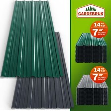 14x Tôles de bardage 110x46cm = 7m² galvanisé résistant à la rouille intempéries