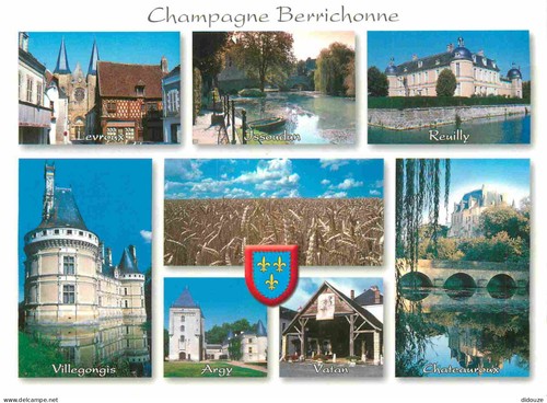 Carte postale indre - carte,