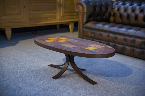 Table basse pierre lave - basse,