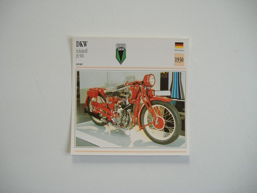 Fiche moto dkw schüttoff - schÜttoff, js