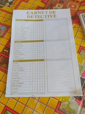 SUPER CLUEDO CARNET DE MARQUE 35 FEUILLES RECTO/VERSO PIECE D ORIGINE