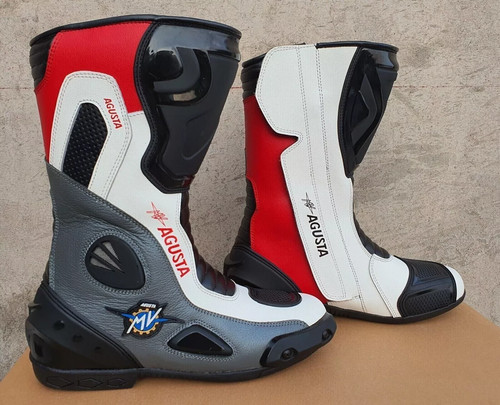 Agusta bottes cuir moto - mv,