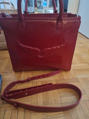 Grand sac cuir verni - sac, rouge