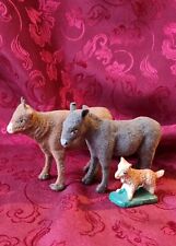 santon Devineau boeuf, ane 6,5cm t2 chien3,5cm creche Noel