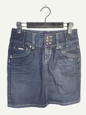 Jupe courte jean brut - en,