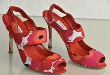 $1190 NEW Manolo Blahnik Red