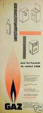 PUBLICITÉ GAZ POUR LA CUISINE L'EAU CHAUDE CHAUFFAGE LAVAGE 4 GRANDS DU CONFORT