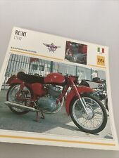 Rumi prototype 175 VT 1954 carte moto de collection Atlas Italie