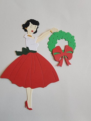 Fancy lady with christmas - with,