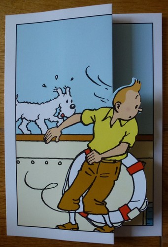 Carte relief pop - carte, tintin
