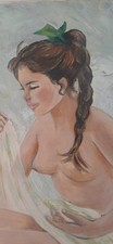 Tableau Ancien Portrait Femme