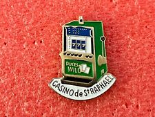 T27 Pins CASINO de St RAPHAEL Slot Machine a sous 777 Pinback Vintage Lapel Pin