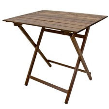 Table Pliable Table Basse Lux Pic Nic En Bois Noyer Foncé 80 X 60 Cm Récupérable
