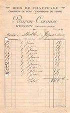1935  BOIS DE CHAUFFAGE BARON CORMIER A REUGNY  50-0440