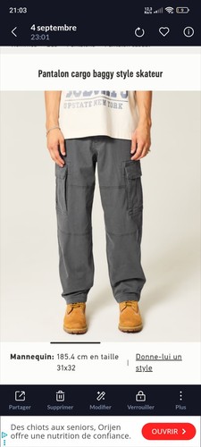 Pantalon cargo homme - cargo,