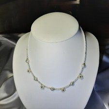 collier de perle de culture naturelle perle de rocaille blanche de Miyuki