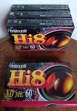 Rare: Lot 4 cassettes K7 MAXELL Hi8 XD ME 60 PAL SECAM NEUVES EMBALLÉES    C74