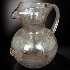 Énorme pichet en verre bullé – style Biot vintage artisanat