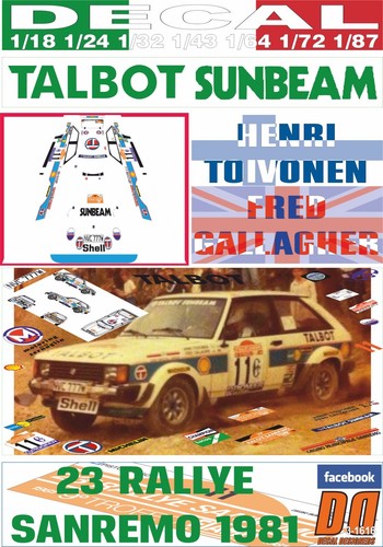Decal talbot sunbeam - decal,