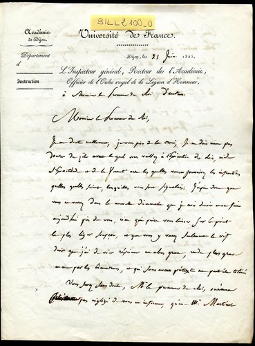 Lettre ancienne université - lettre, de