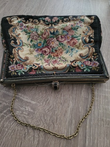Ancien sac main tapisserie - sac, à