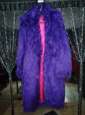 Sublime et majestueux Manteau OVERSIZE hiver poils longs violet style Diva !