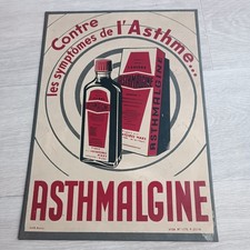 plaque asthmalgine ancienne pub collection pharmacie no emaillé