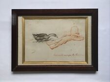 Georges REDON Gravure Humoristique 1922 « Le Canard Mange Les Limaces » Encadrée