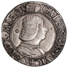 Coin Italy - Teston Milano de Galeazzo Maria Sforza - Hoard Treasure of Bazas