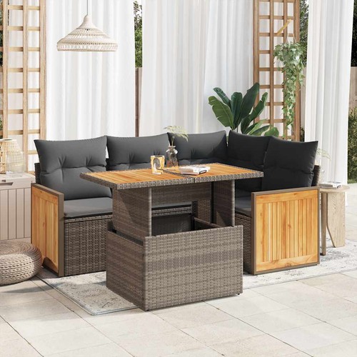 Salon jardin avec coussins - salon,