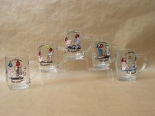 Lot 5 chopes en verre sexy coquin humour demi bière adultes humoristique vintage