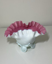 Coupe en opaline rose et blanc