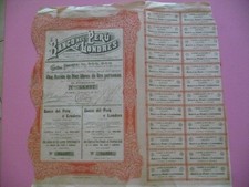 ACTION / SHARE 10 Livres Péruviennes OR / GOLD   BANCO DEL PERU Y LONDRES  1927