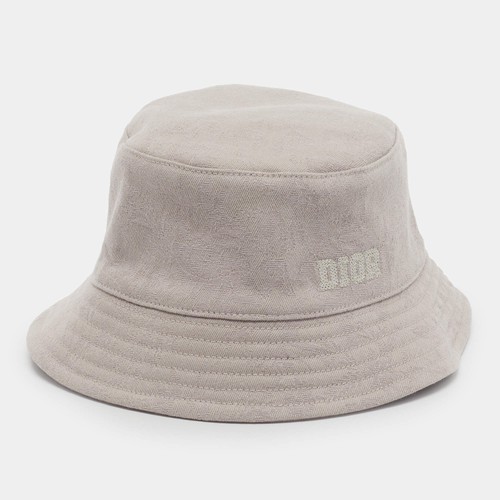 Chapeau seau jacquard gris