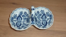 RARE saleron Meissen en porcelaine de saxe décor oignon bleu blue onion  salière
