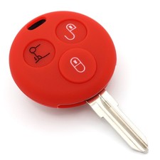 Housse De Clé SD Rouge Protection En Silicone Pour Clé De Voiture Télécommande