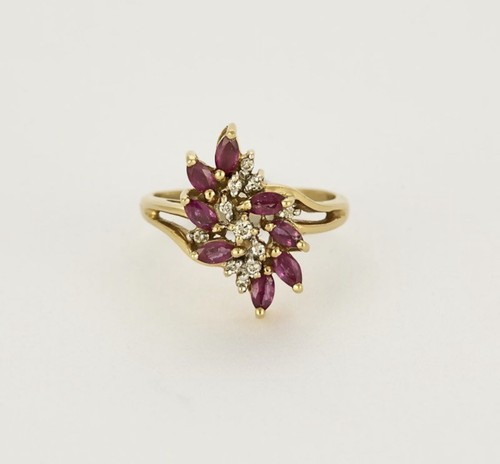 Bague vintage 18k - bague, rubis