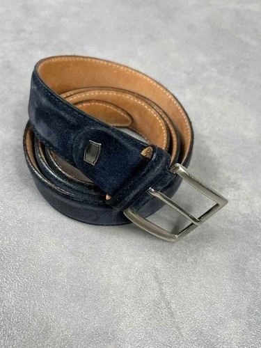 Ceinture cuir vintage marine