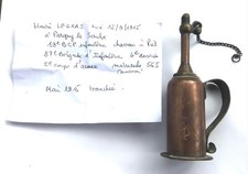 OBJET DE POILU ALLUME FEU HENRI LEGRAS 1915 PARIGNY-LE-SAULX TRENCH ART WW1
