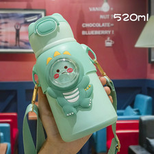 Enfants Thermos Tasse En Acier Inoxydable Anti-Fuite Flacon Sous Vide Avec Paill